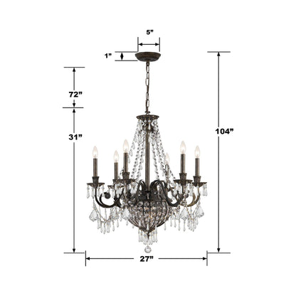 Vanderbilt Chandelier - line drawing.
