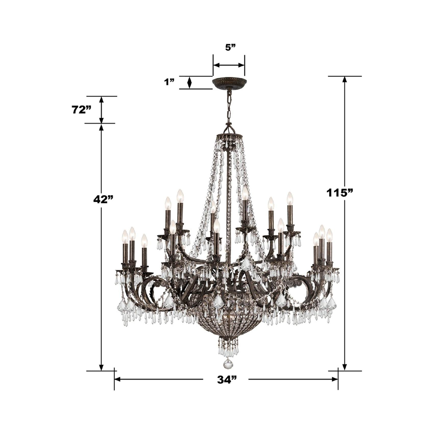 Vanderbilt Chandelier - line drawing.