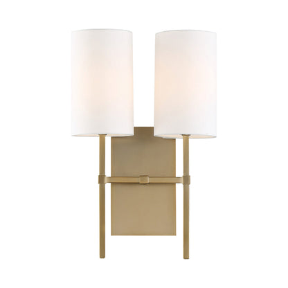 Veronica Wall Light in Aged Brass (2-Light).