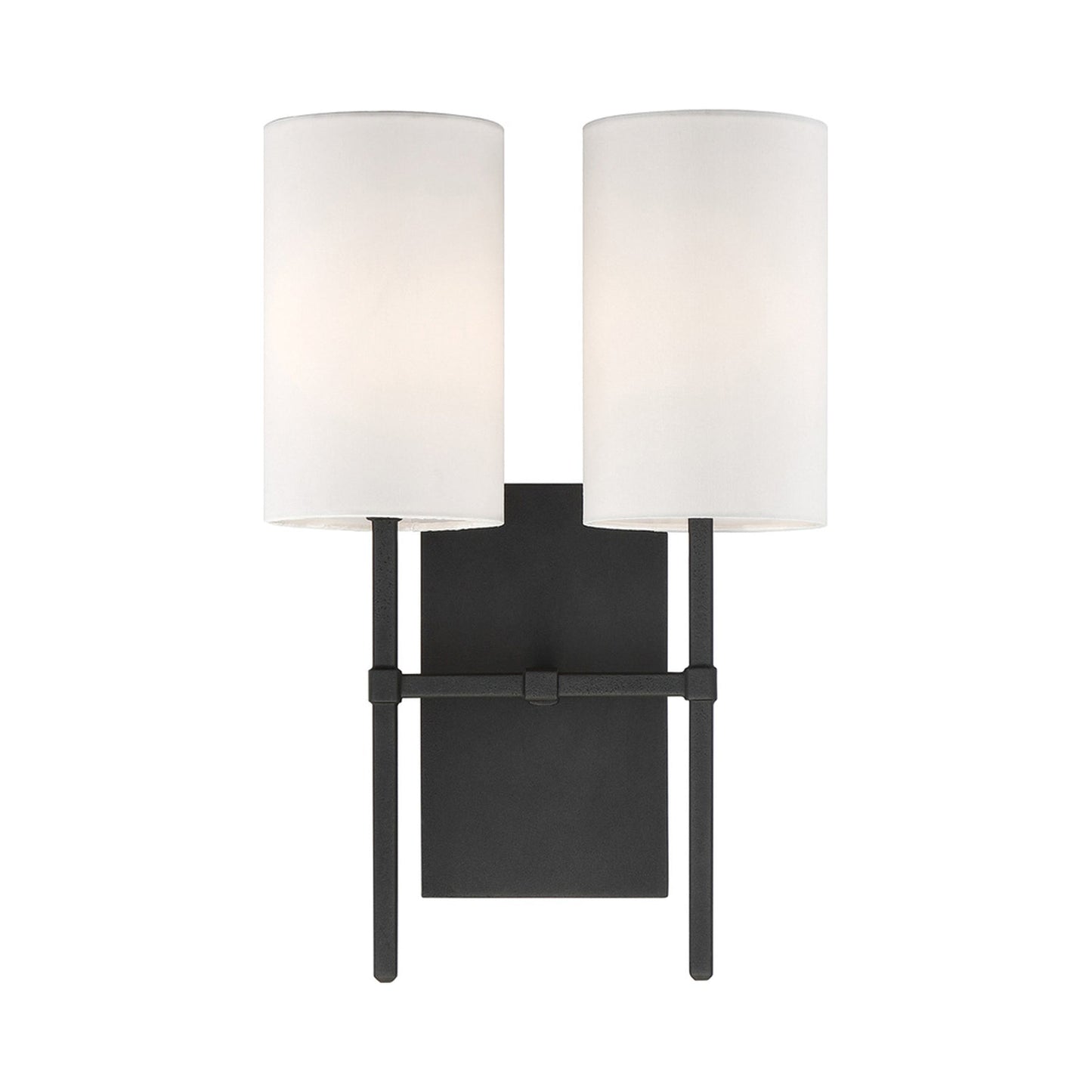 Veronica Wall Light in Black Forged (2-Light).