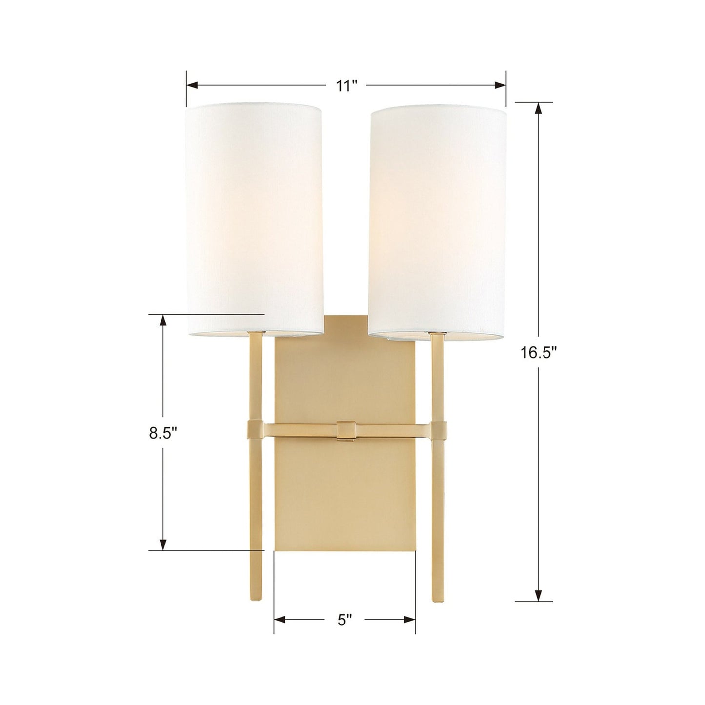 Veronica Wall Light - line drawing.