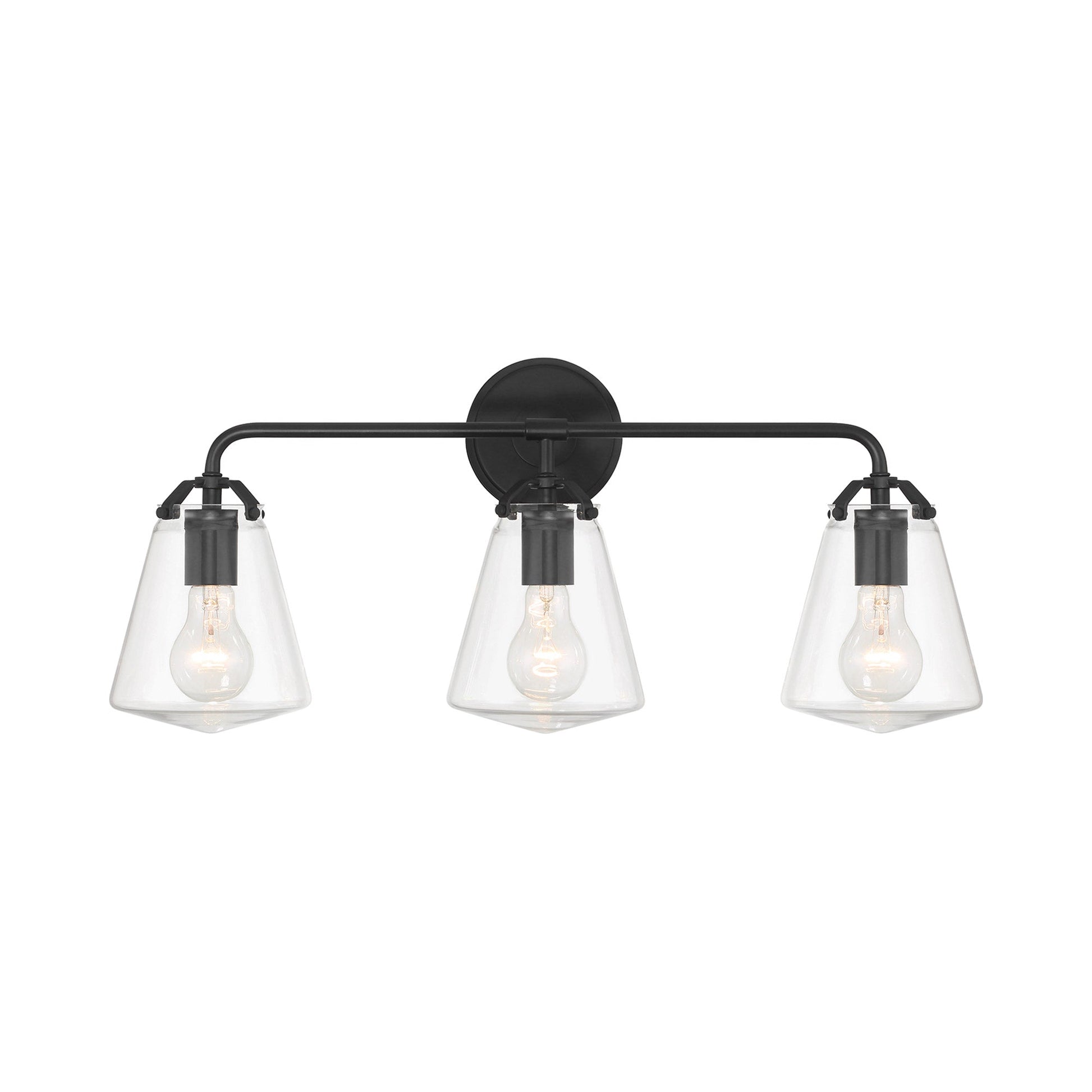 Voss Bath Vanity Light in Matte Black.