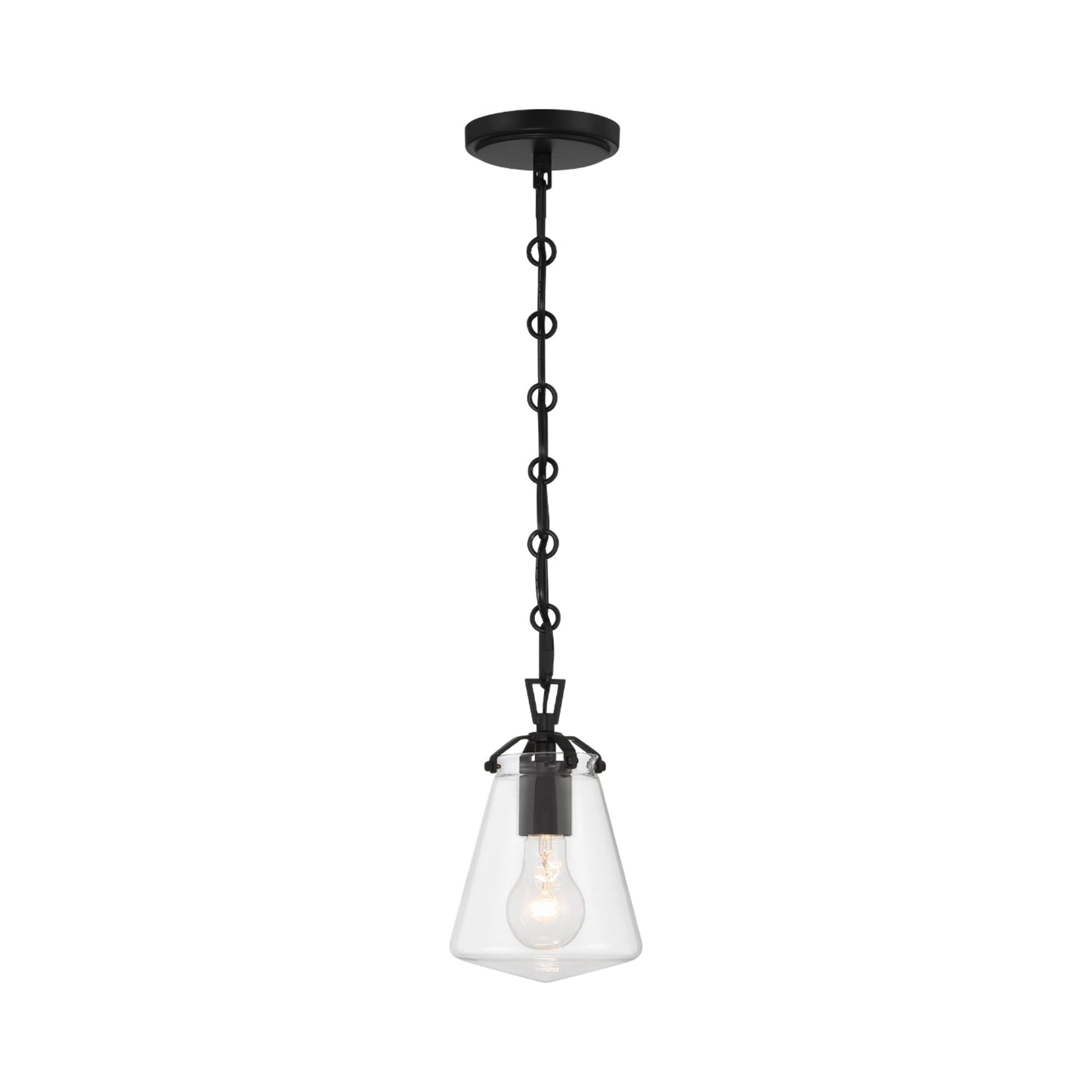 Voss Mini Pendant Light in Matte Black (5.75-Inch).
