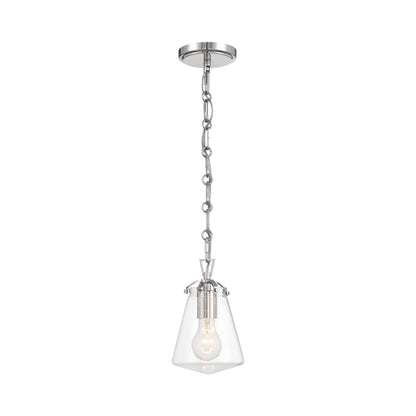 Voss Mini Pendant Light in Polished Nickel (5.75-Inch).