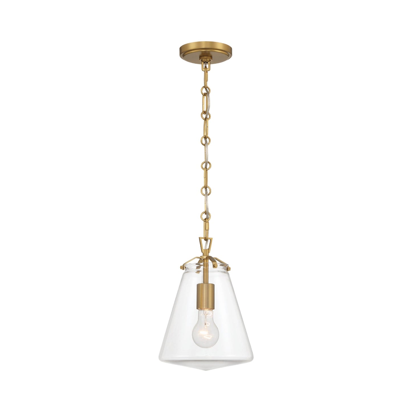 Voss Mini Pendant Light in Luxe Gold (8.25-Inch).