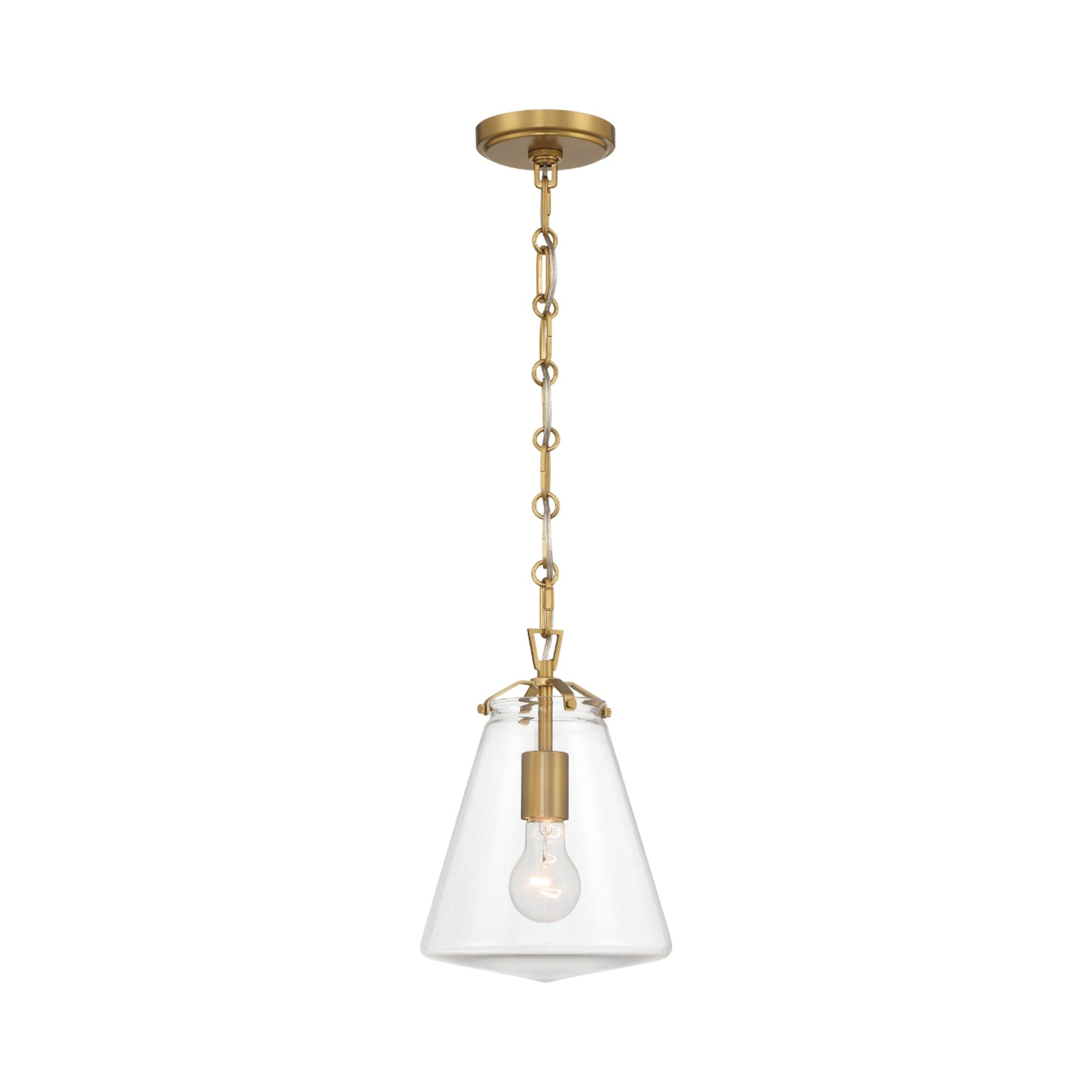 Voss Mini Pendant Light in Luxe Gold (8.25-Inch).