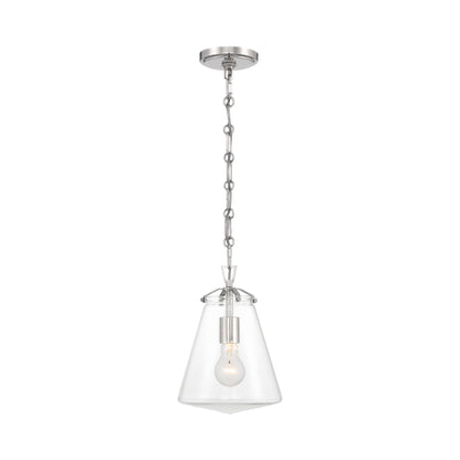 Voss Mini Pendant Light in Polished Nickel (8.25-Inch).