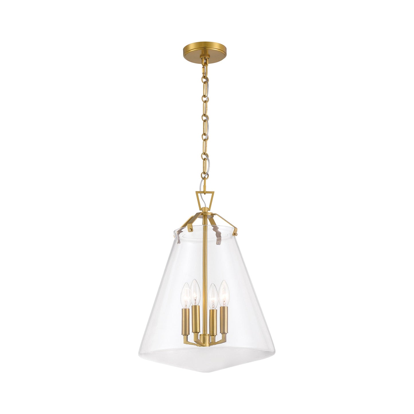 Voss Pendant Light in Luxe Gold (15.25-Inch).