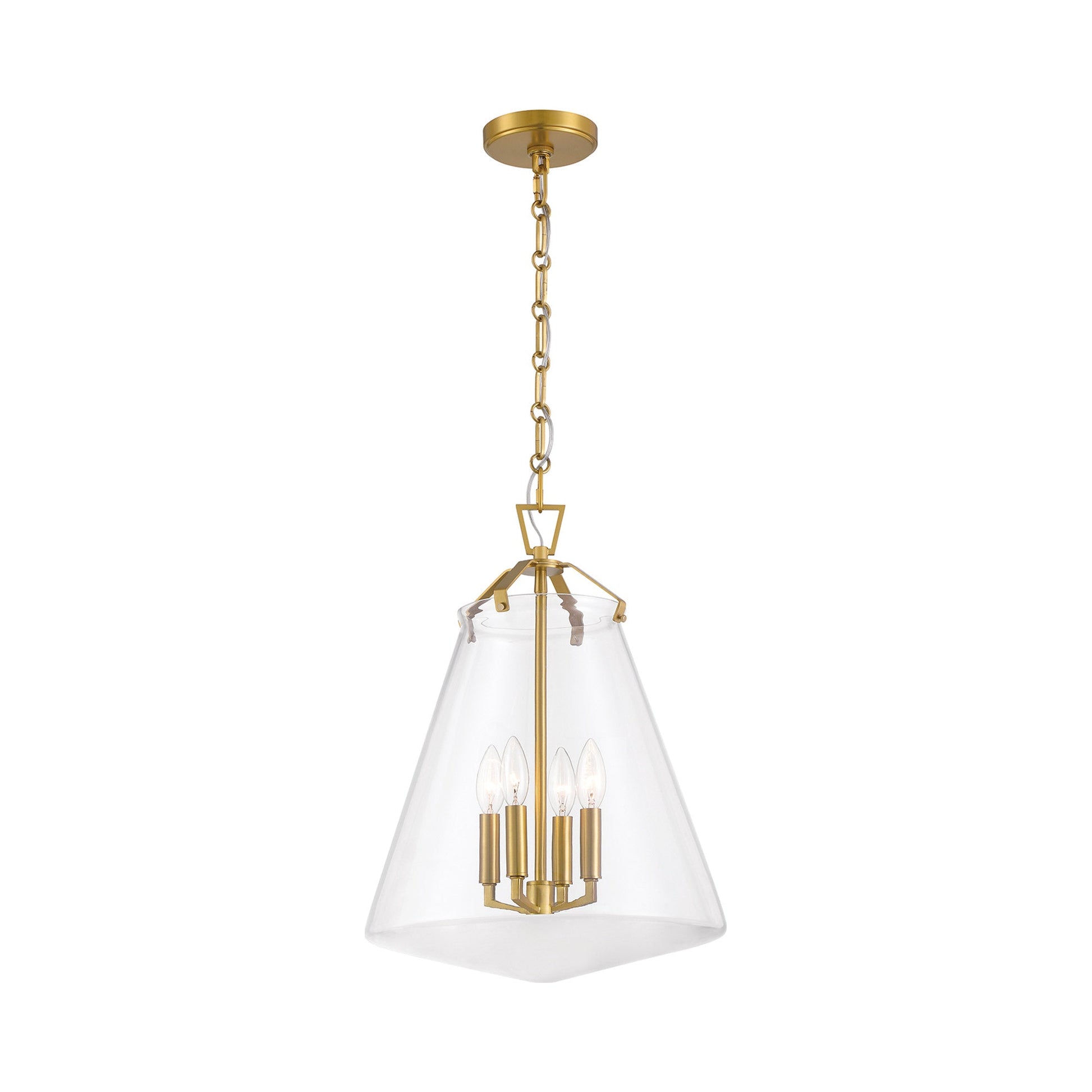 Voss Pendant Light in Luxe Gold (15.25-Inch).