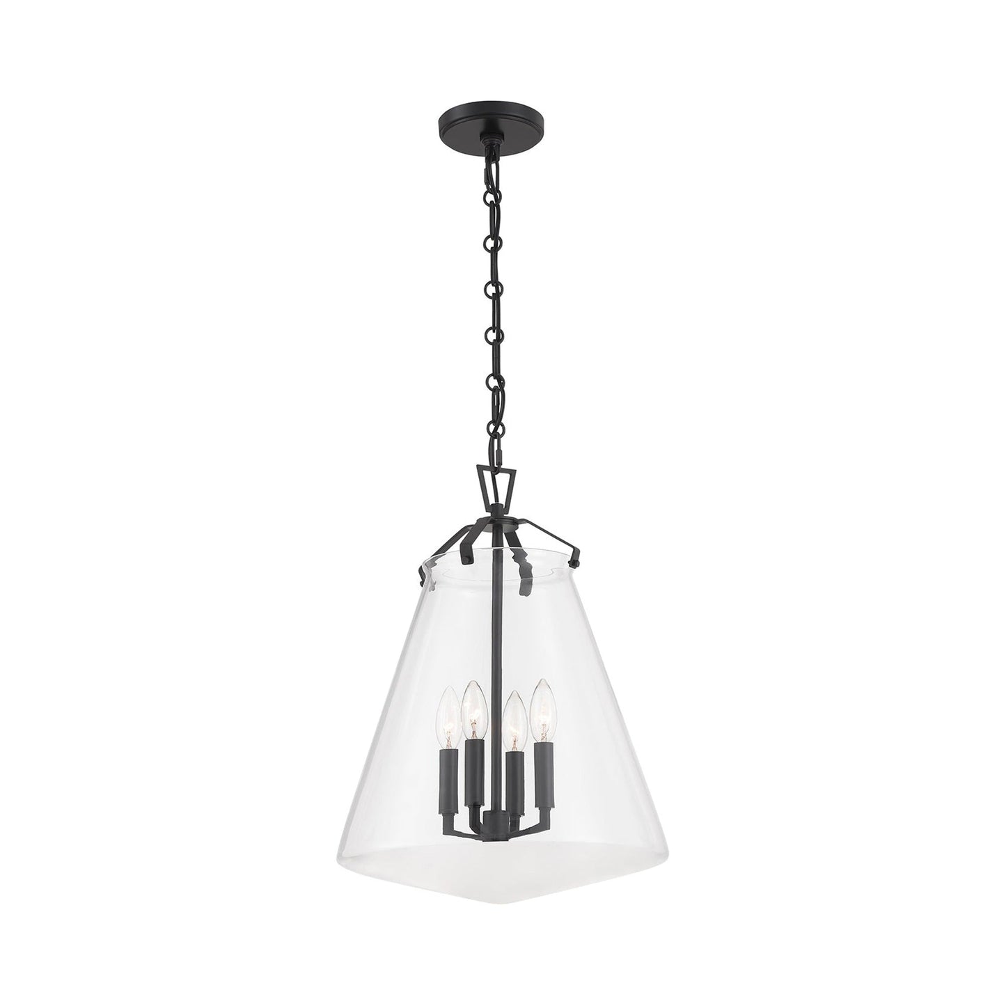 Voss Pendant Light in Matte Black (15.25-Inch).