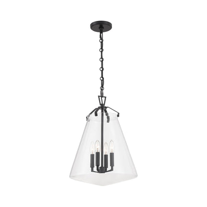 Voss Pendant Light in Matte Black (15.25-Inch).