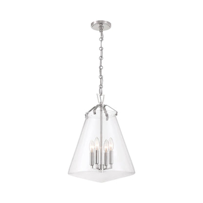 Voss Pendant Light in Polished Nickel (15.25-Inch).