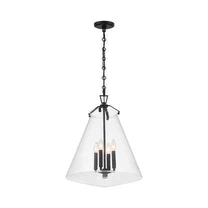 Voss Pendant Light in Matte Black (18-Inch).