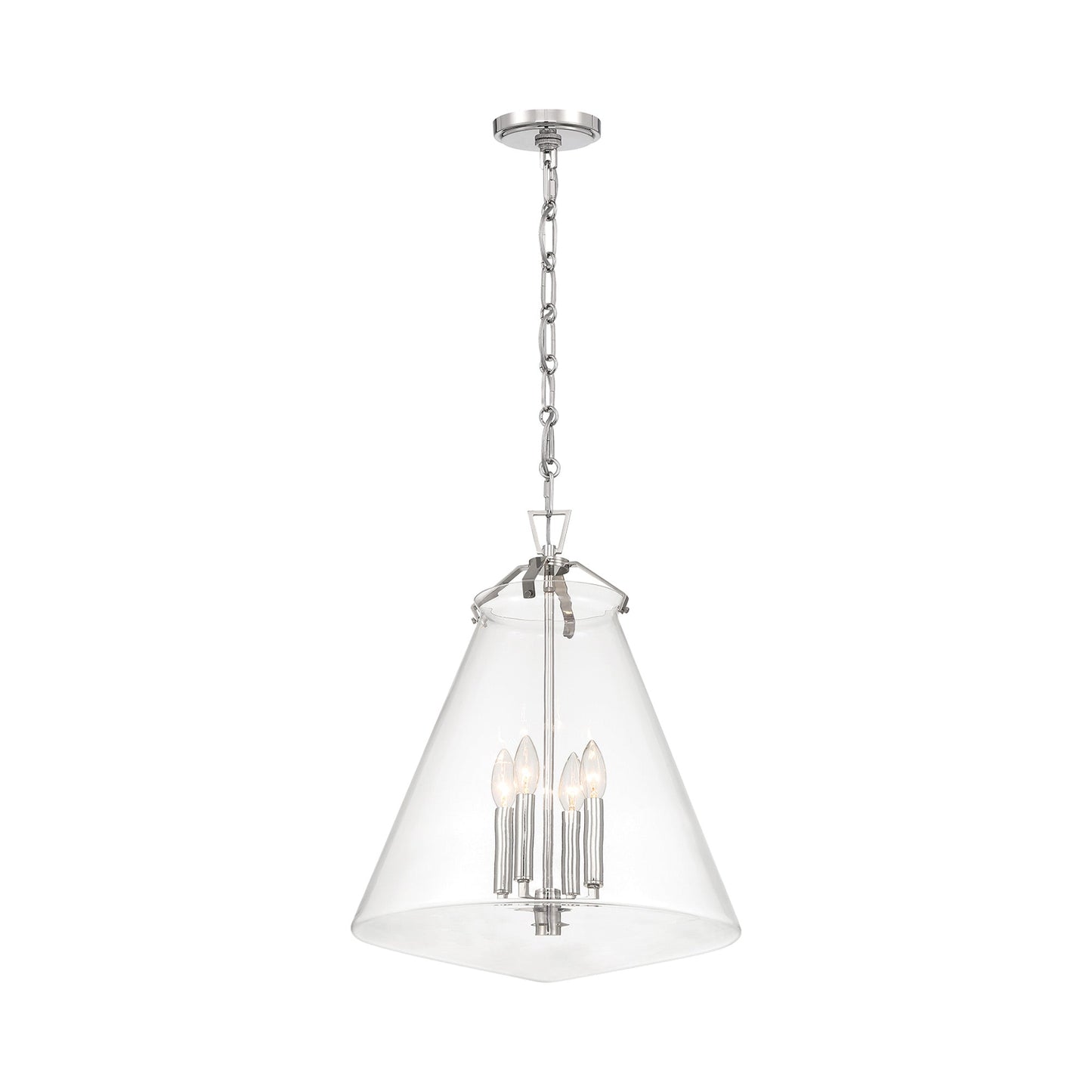 Voss Pendant Light in Polished Nickel (18-Inch).