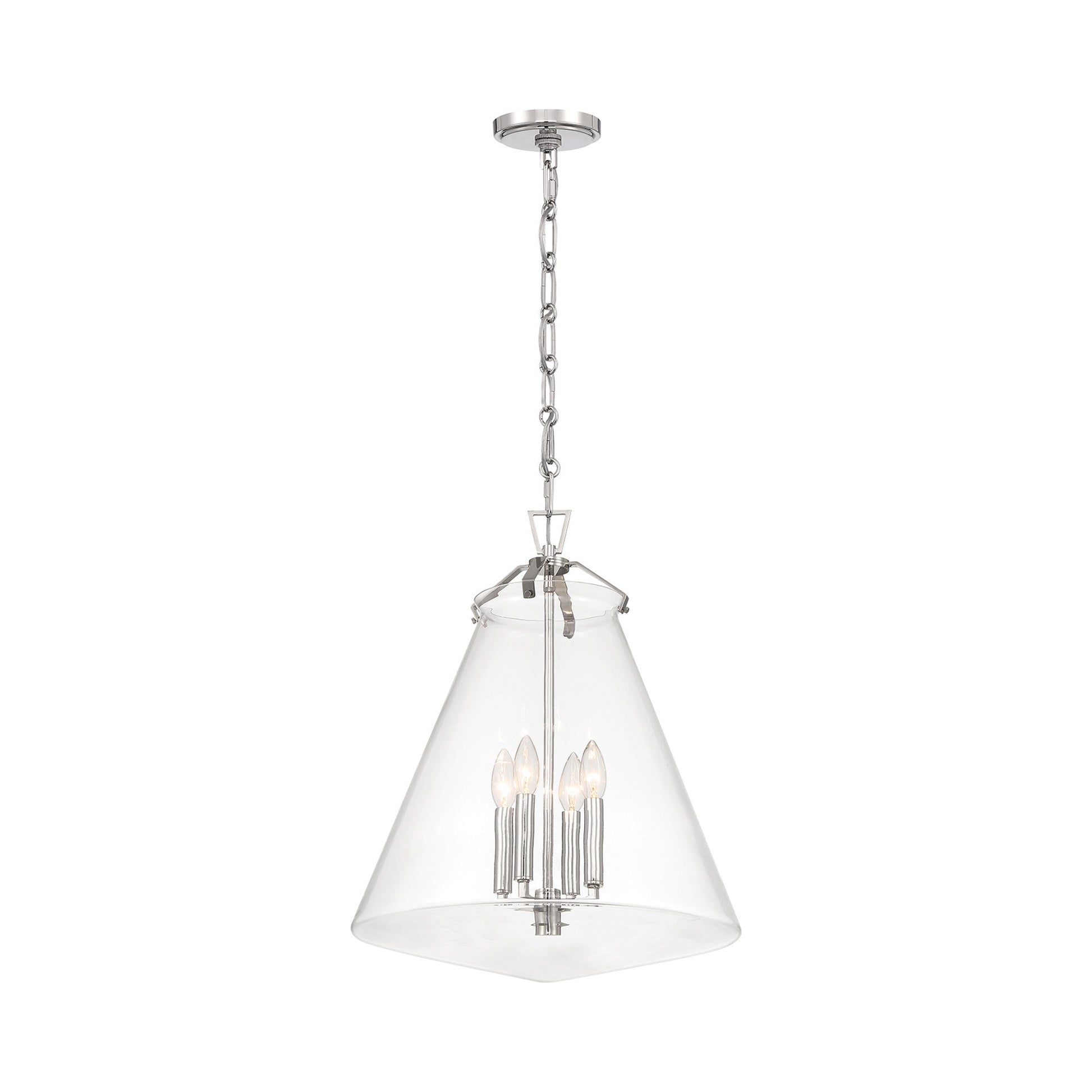 Voss Pendant Light in Polished Nickel (18-Inch).