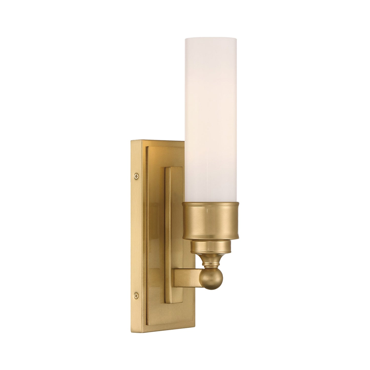 Wilcox Bath Wall Light in Aged Brass.