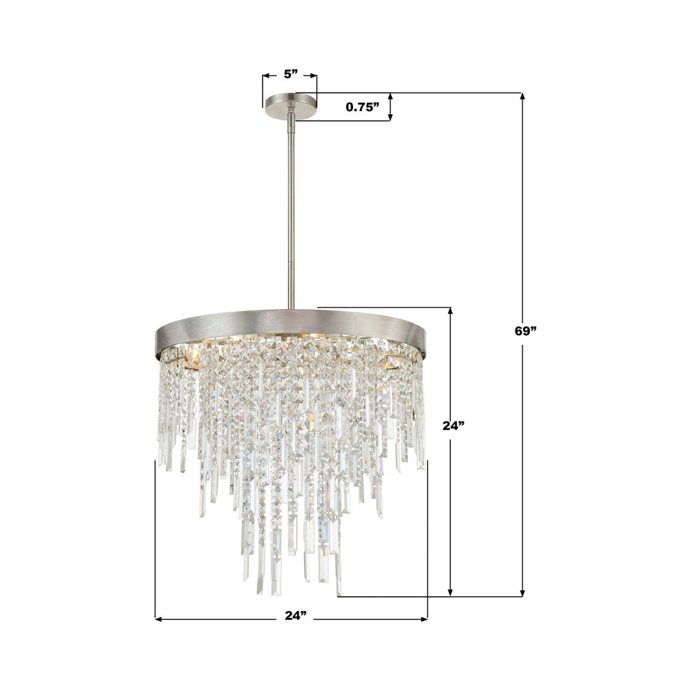 Winfield Chandelier - line drawing.