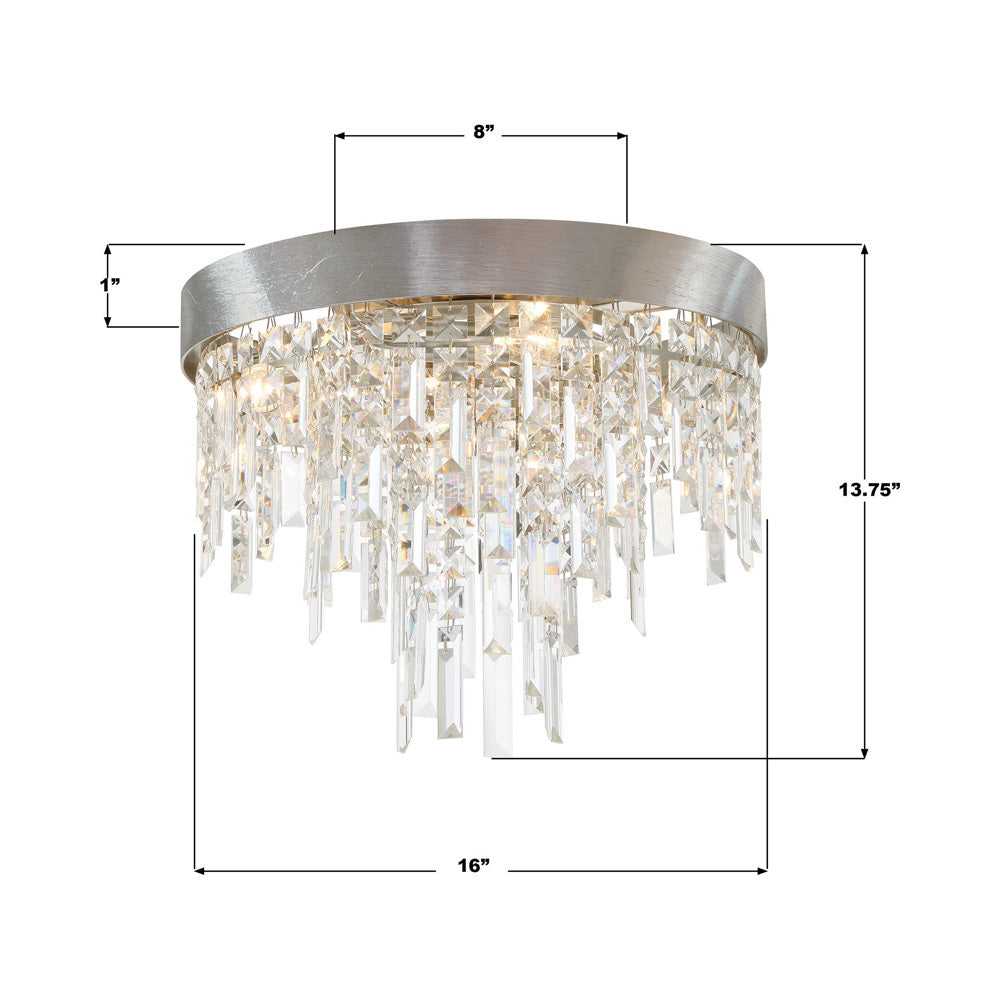 Winfield Flush Mount Ceiling Light - line drawing.