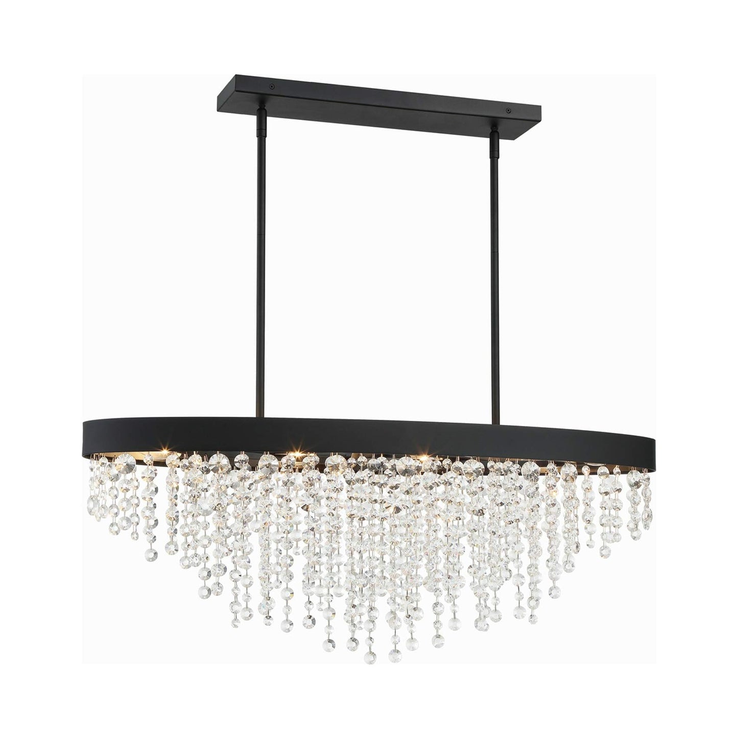Winham Linear Oval Chandelier in Detail.