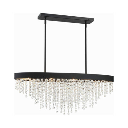 Winham Linear Oval Chandelier in Detail.