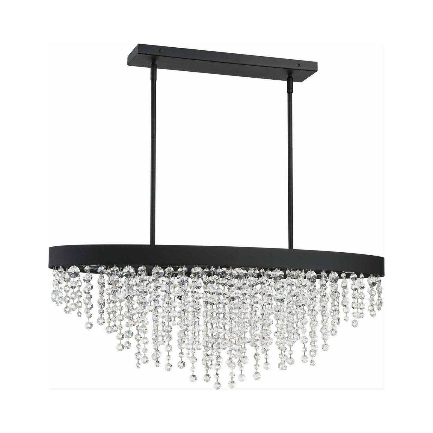 Winham Linear Oval Chandelier in Detail.