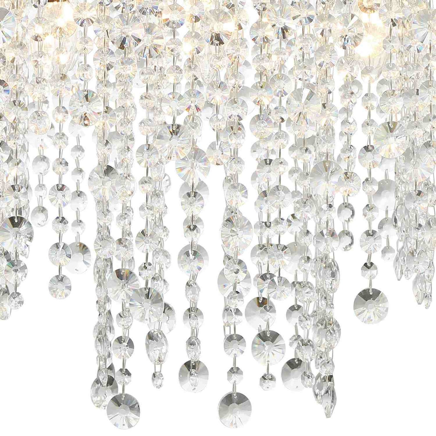 Winham Linear Oval Chandelier in Detail.