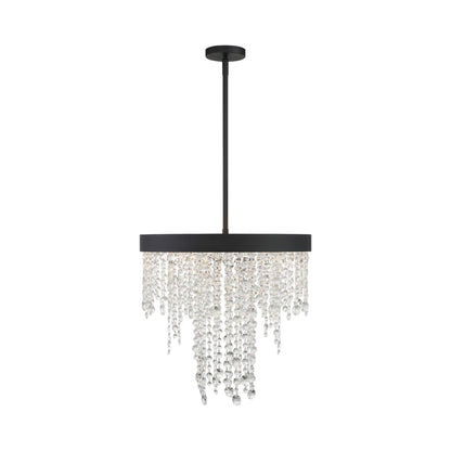 Winham Round Chandelier in Black Forged (5-Light).