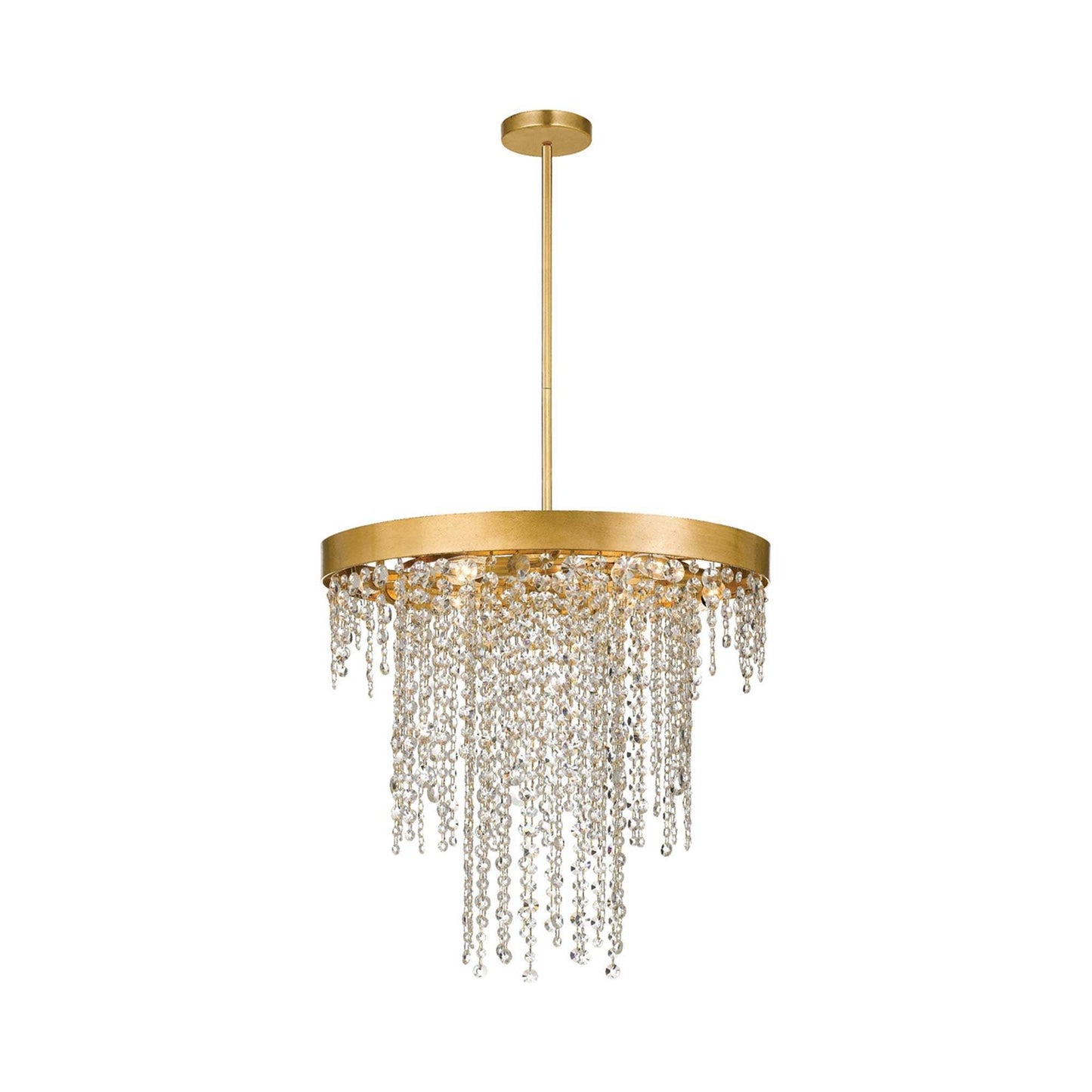 Winham Round Chandelier in Antique Gold (6-Light).