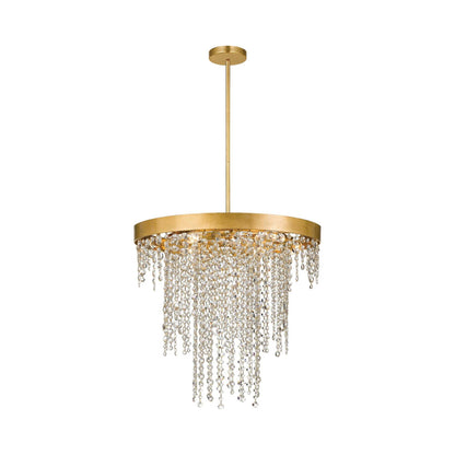 Winham Round Chandelier in Antique Gold (6-Light).