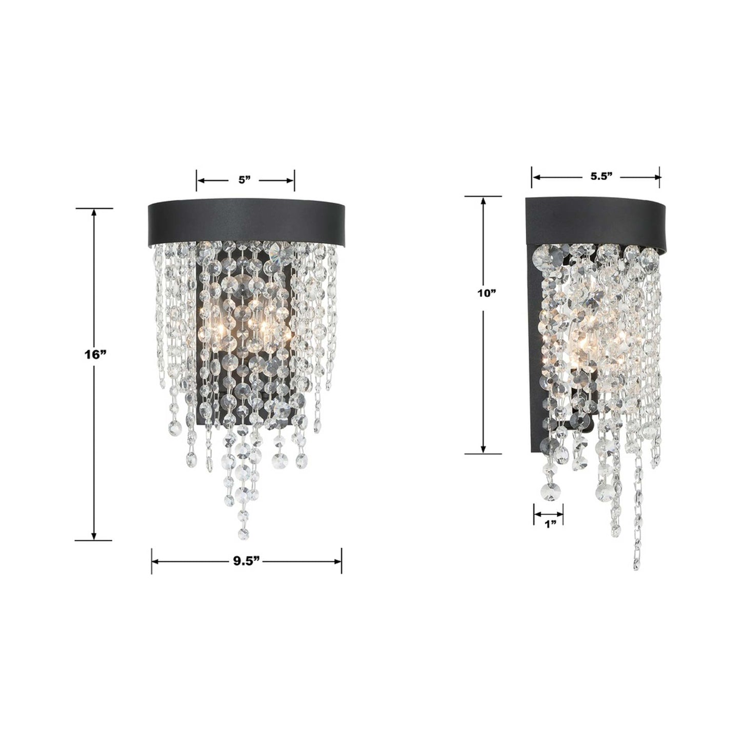 Winham Wall Light - line drawing.