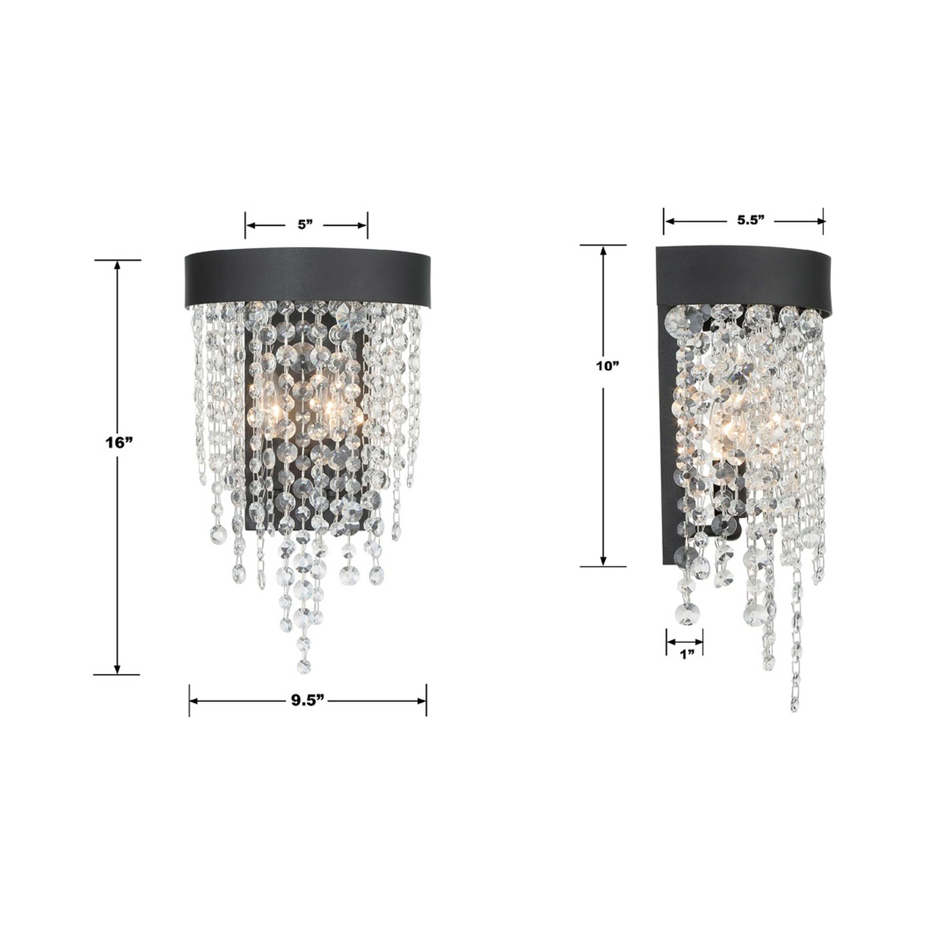 Winham Wall Light - line drawing.