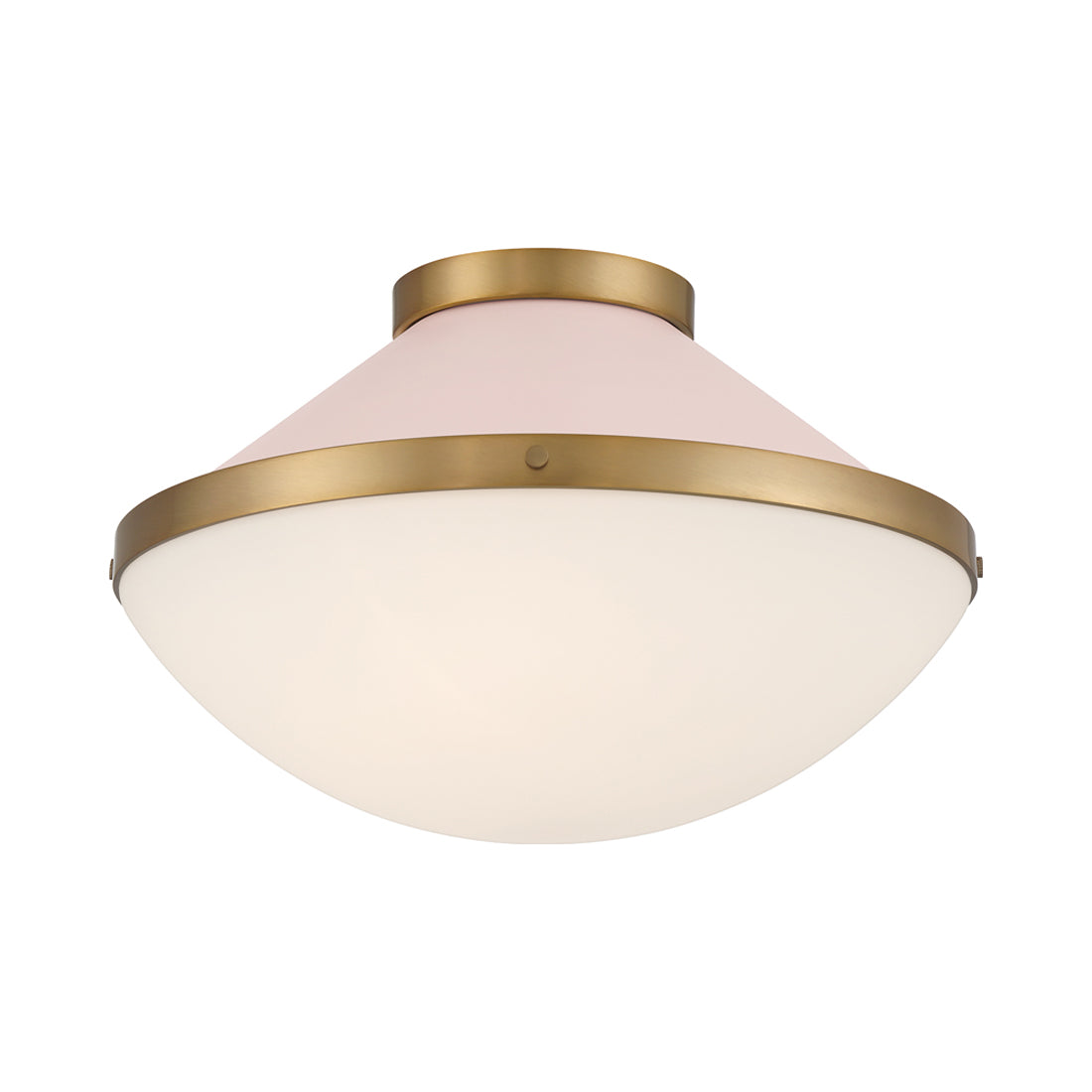 Xander Flush Mount Ceiling Light in Vibrant Gold/Blush (2-Light).