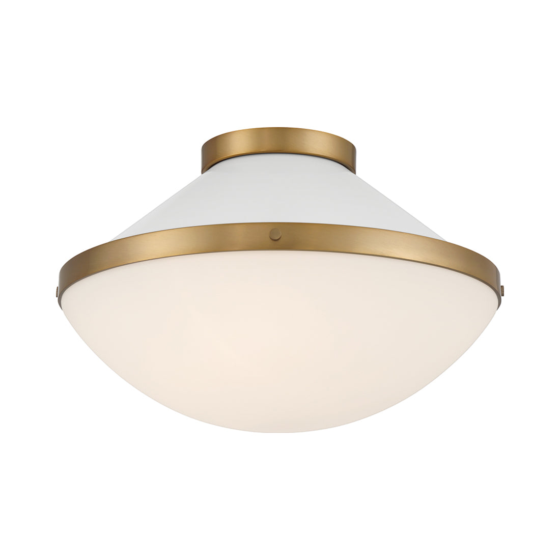 Xander Flush Mount Ceiling Light in Vibrant Gold/White (2-Light).