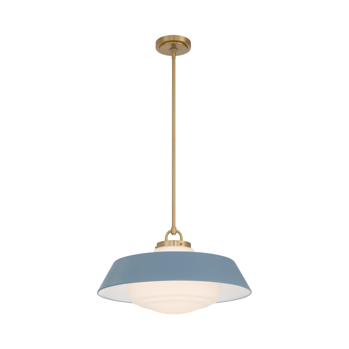 Xander Pendant Light in Blue (20-Inch).