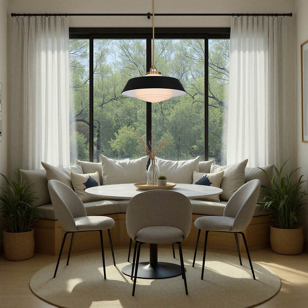 Xander Pendant Light in living room.
