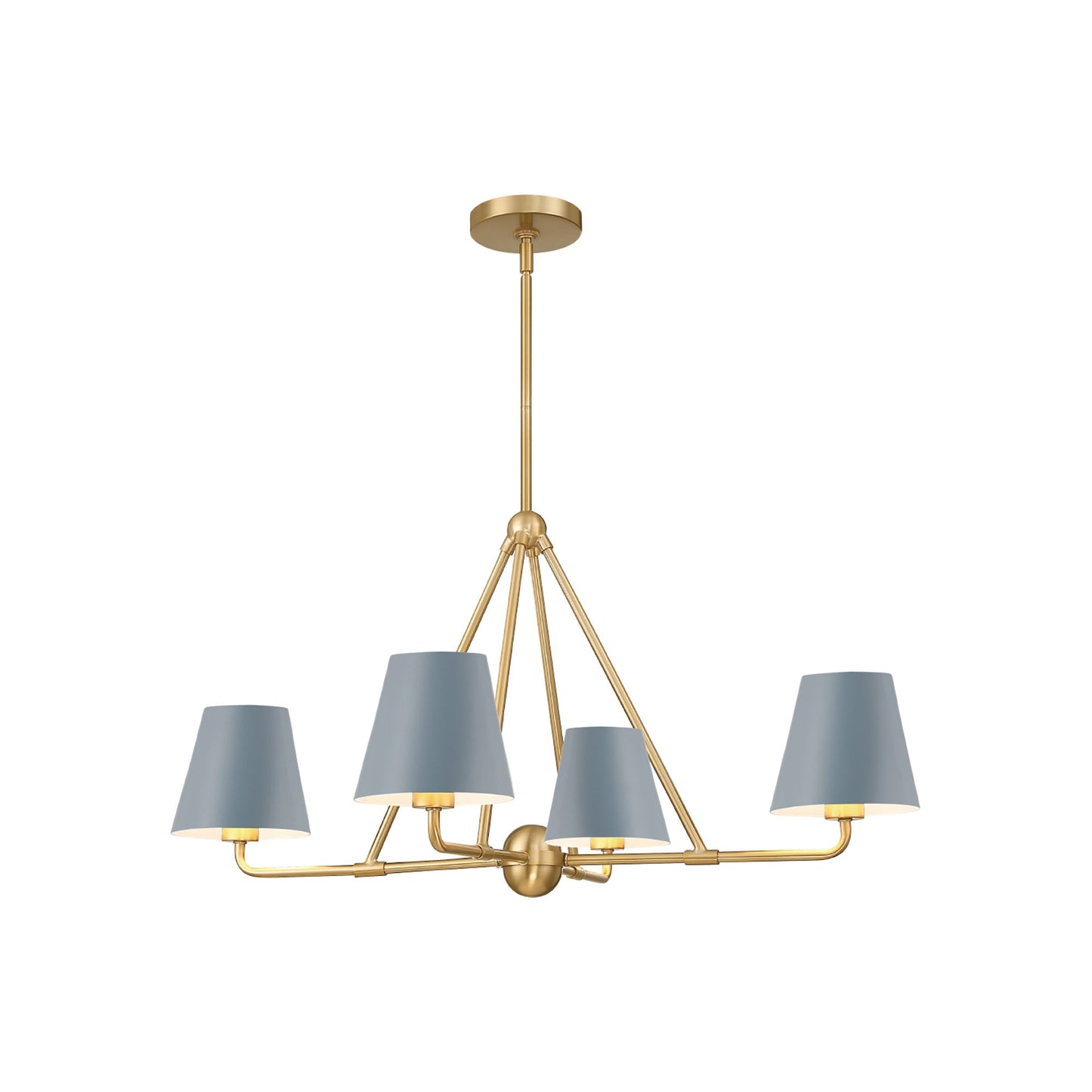 Xavier Chandelier in Vibrant Gold (Blue).