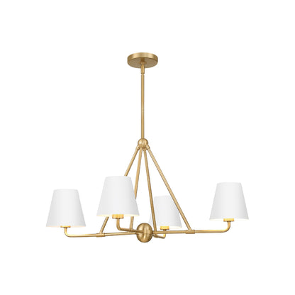 Xavier Chandelier in Vibrant Gold (White).