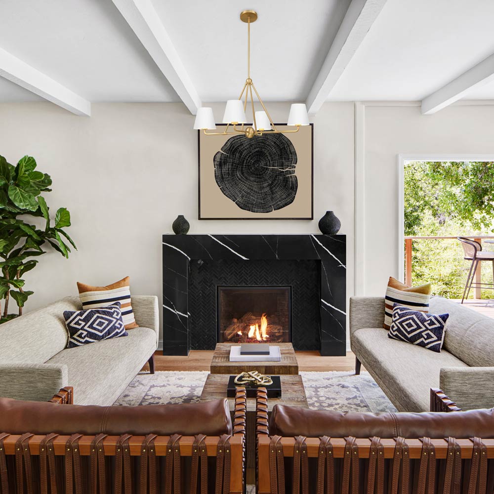 Xavier Chandelier in living room.