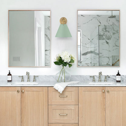 Xavier Cone Wall Light in bathroom.