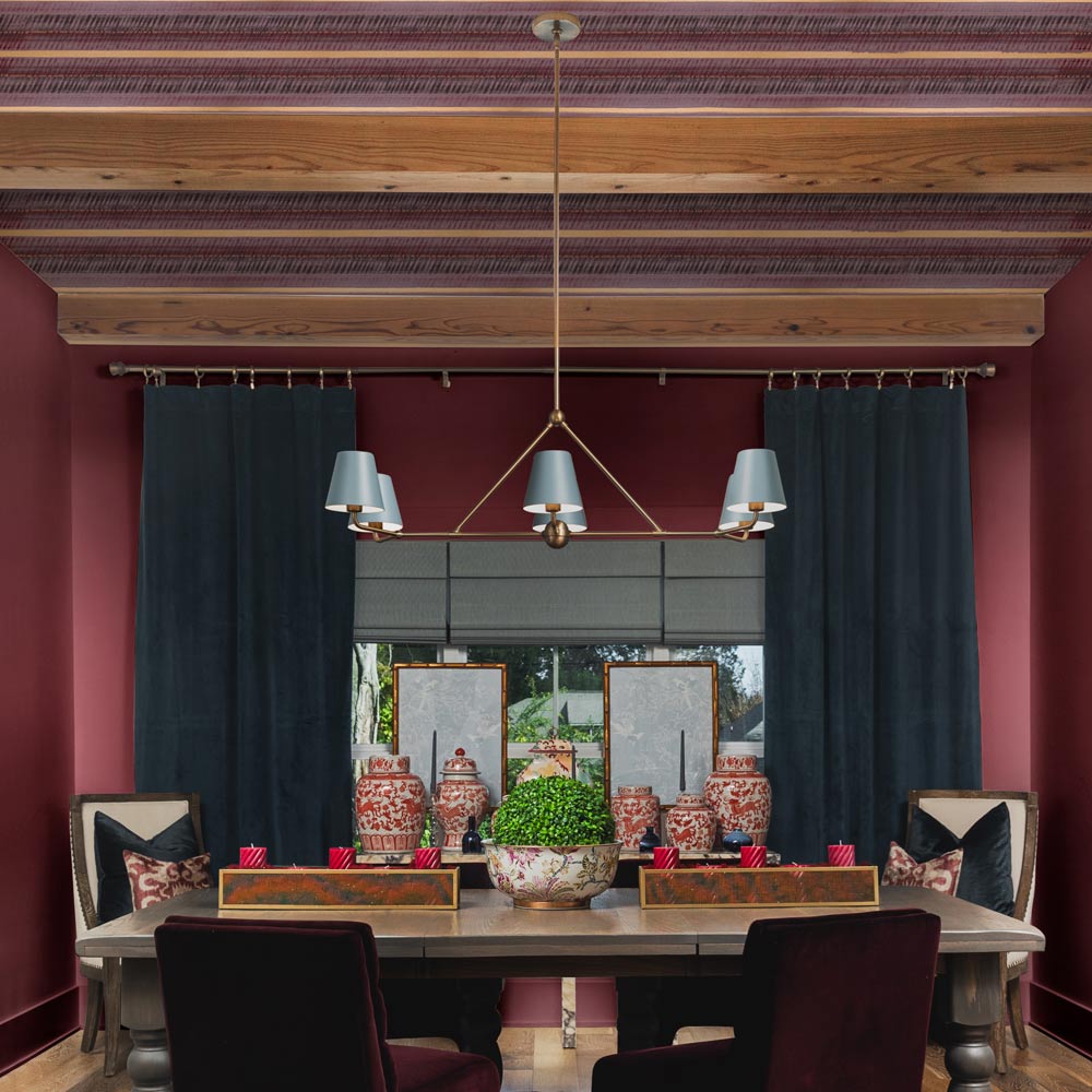 Xavier Linear Pendant Light in dining room.