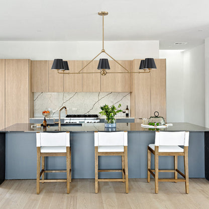 Xavier Linear Pendant Light in dining room.