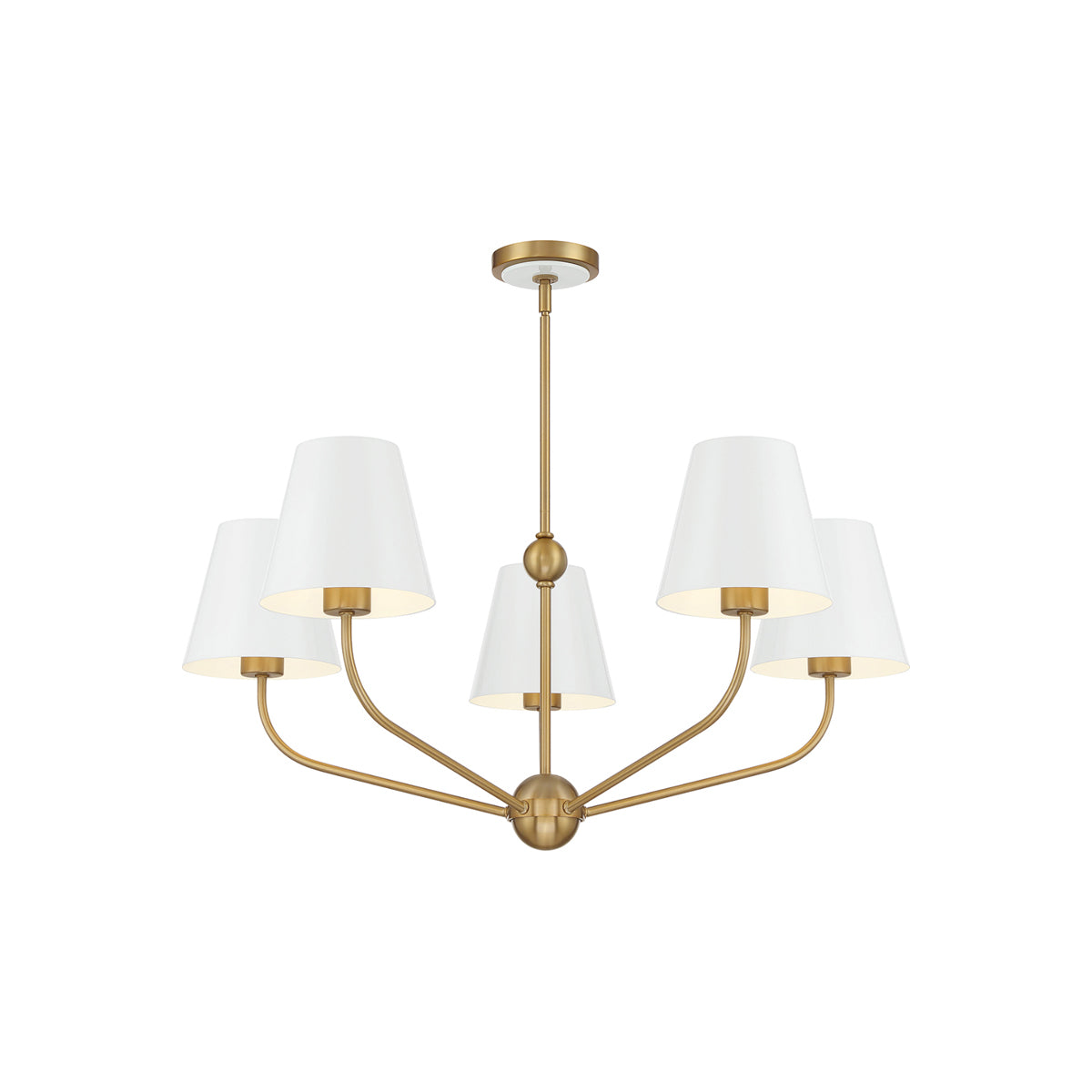 Xavier Multi Light Chandelier in White (28-Inch).