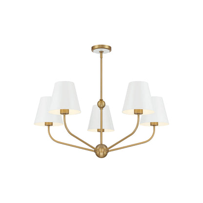 Xavier Multi Light Chandelier in White (28-Inch).