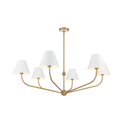 Xavier Multi Light Chandelier in White (48-Inch).