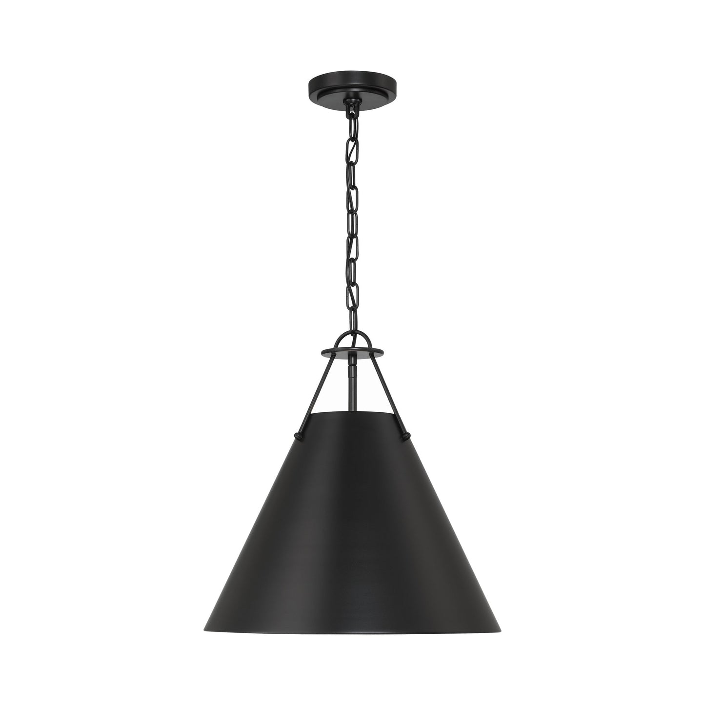 Xavier Pendant Light in Matte Black (16-Inch).