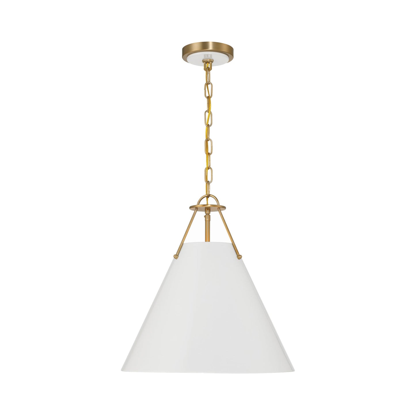 Xavier Pendant Light in Vibrant Gold (16-Inch).