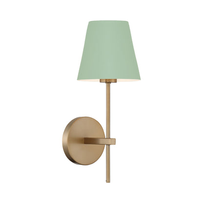 Xavier Wall Light in Vibrant Gold/Green.