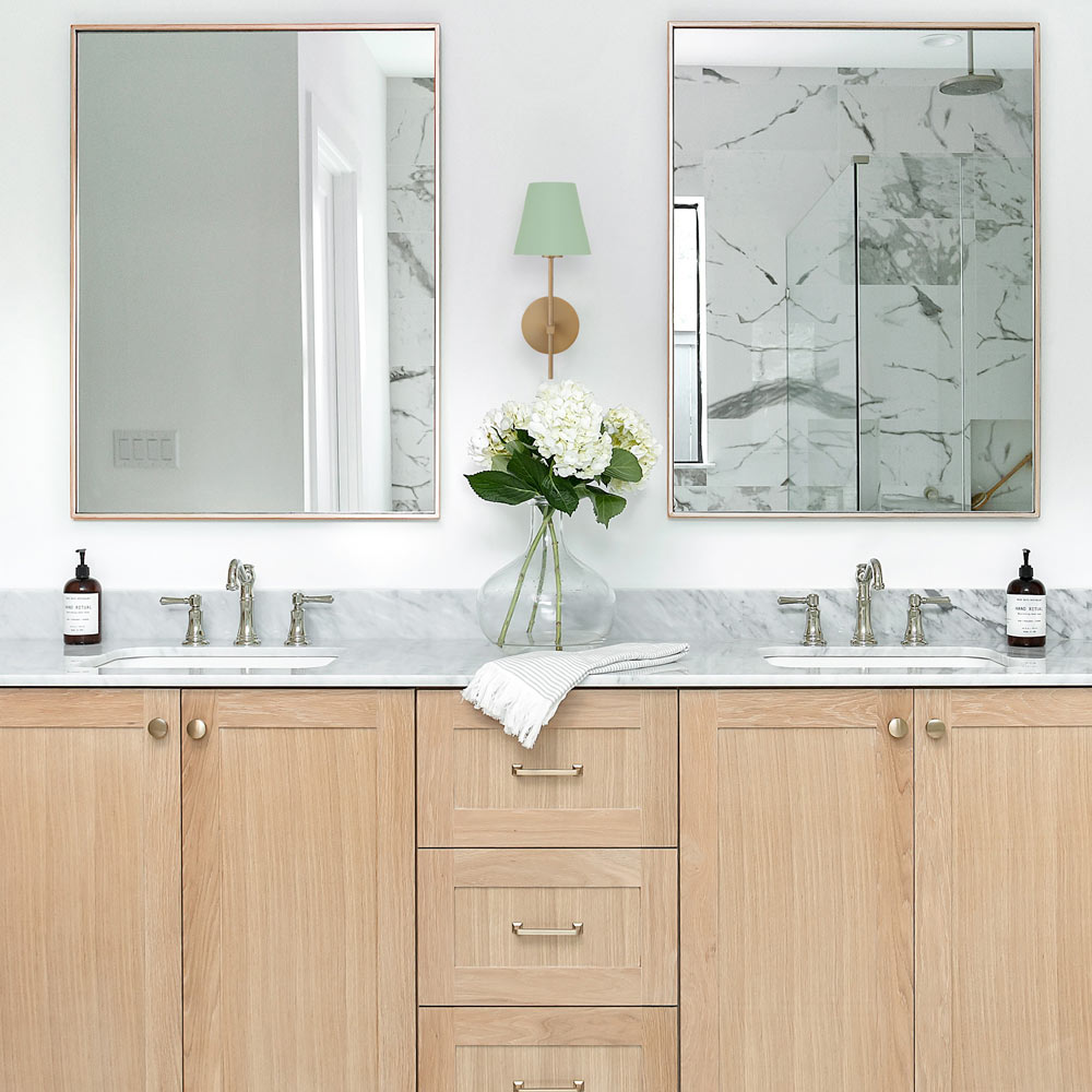 Xavier Wall Light in bathroom.