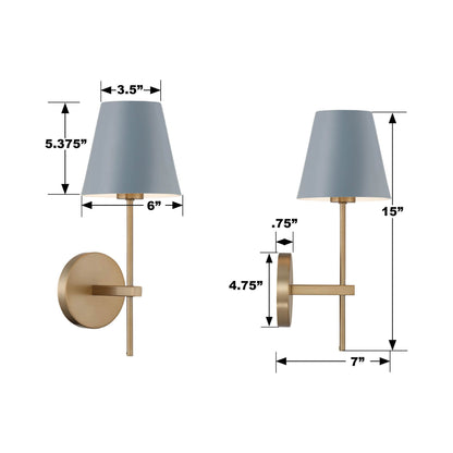 Xavier Wall Light - line drawing.