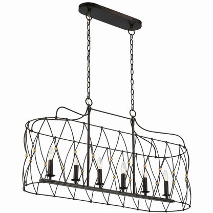 Zucca Linear Chandelier in Detail.